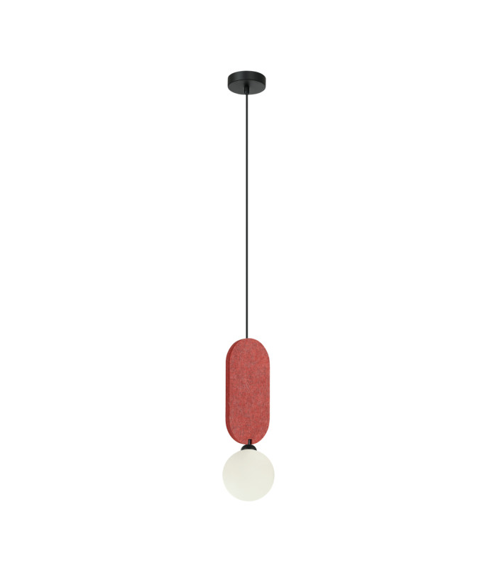 Lorenzo Slim Pendant Ceiling Light Red-1