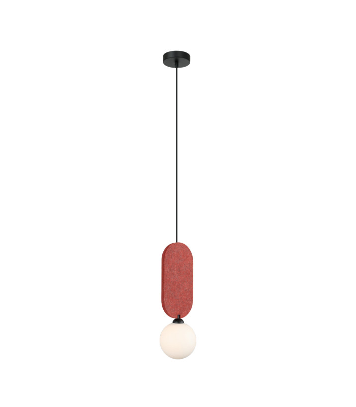 Lorenzo Slim Pendant Ceiling Light Red-2