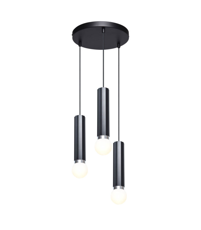 Macera Cluster Pendant Ceiling Light Sand Black 3xE27-2