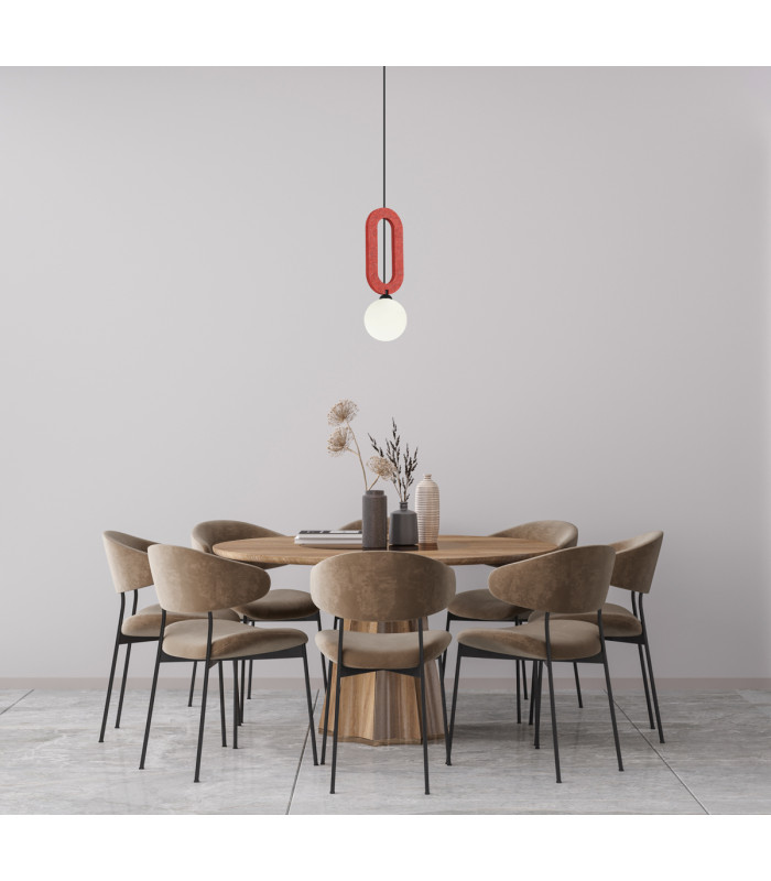 Masso Slim Pendant Ceiling Light Red-5