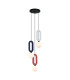 Masso Cluster Pendant Ceiling Light Grey Blue Red 3xG9-2