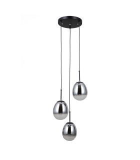 Meolo Cluster Pendant Ceiling Light Matt Black 3xE14-1