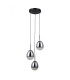 Meolo Cluster Pendant Ceiling Light Matt Black 3xE14-1