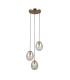 Meolo Cluster Pendant Ceiling Light Gold 3xE14-2