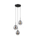Meolo Cluster Pendant Ceiling Light Matt Black 3xE14-2