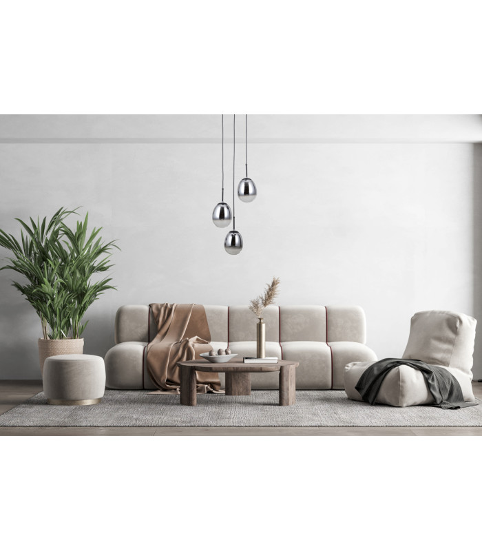 Meolo Cluster Pendant Ceiling Light Matt Black 3xE14-5
