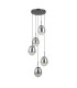 Meolo Cluster Pendant Ceiling Light Matt Black 5xE14-1