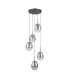 Meolo Cluster Pendant Ceiling Light Matt Black 5xE14-2