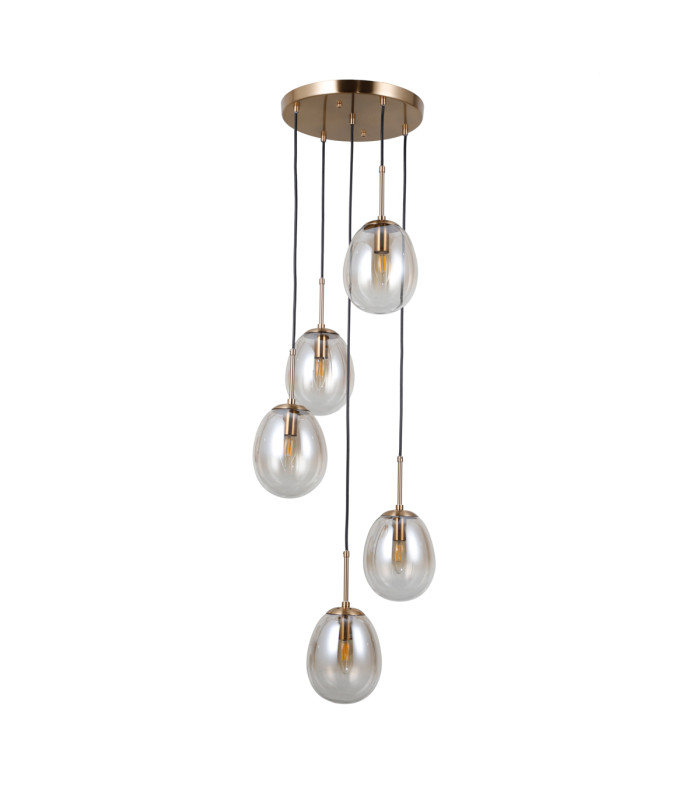 Meolo Cluster Pendant Ceiling Light Gold 5xE14-1