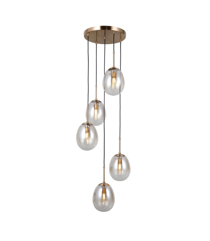 Meolo Cluster Pendant Ceiling Light Gold 5xE14-2