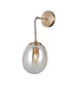 Meolo Globe Wall Lamp Gold with Amber Shade-2