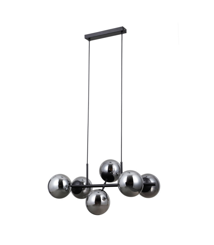 Molite Globe Pendant Ceiling Light Matt Black 6xE14-1
