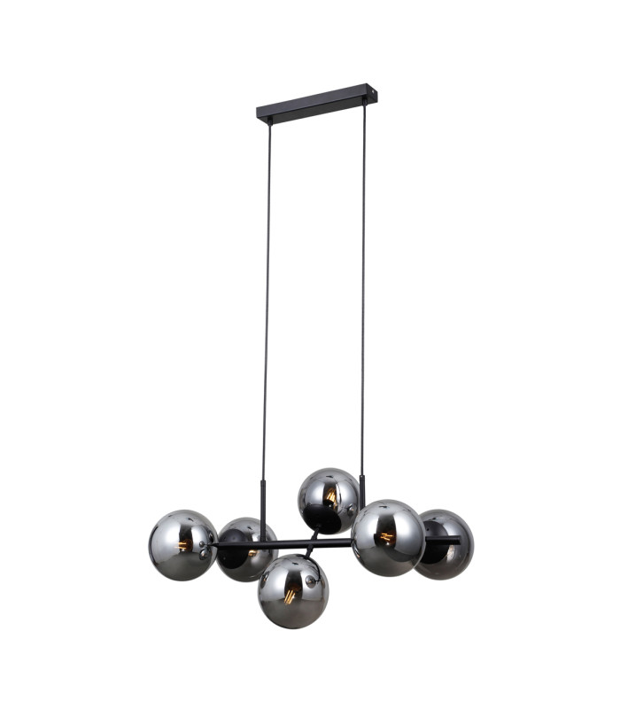 Molite Globe Pendant Ceiling Light Matt Black 6xE14-2