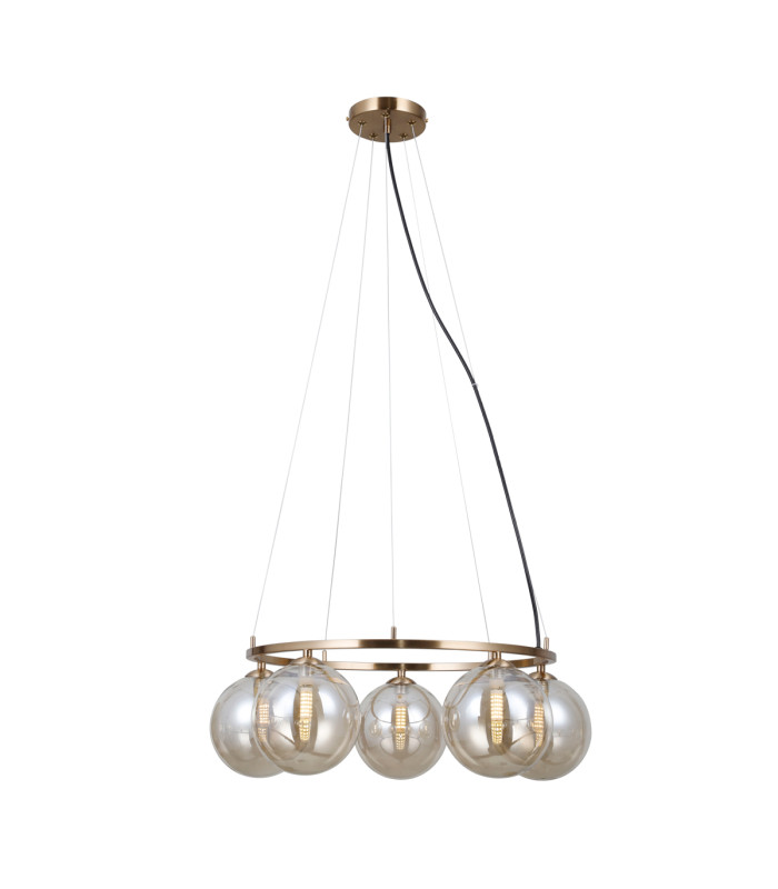 Molite Globe Pendant Ceiling Light Gold 5xG9-2