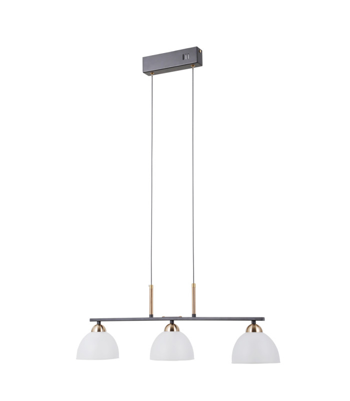 Montiela Bar Pendant Ceiling Light Matt Black Gold 3000K Warm White 3xLED-1