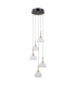 Montiela Cluster Pendant Ceiling Light Matt Black Gold 3000K Warm White 5xLED-1