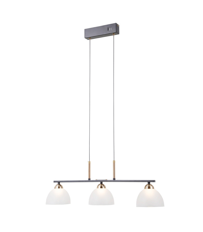 Montiela Bar Pendant Ceiling Light Matt Black Gold 3000K Warm White 3xLED-2