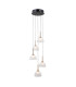 Montiela Cluster Pendant Ceiling Light Matt Black Gold 3000K Warm White 5xLED-2