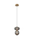 Nico 29cm Slim Pendant Ceiling Light Black Antique Brass Gold 3000K Warm White 2xLED-1
