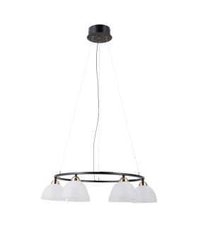 Montiela Multi Arm Pendant Ceiling Light Matt Black Gold 3000K Warm White 6xLED-1