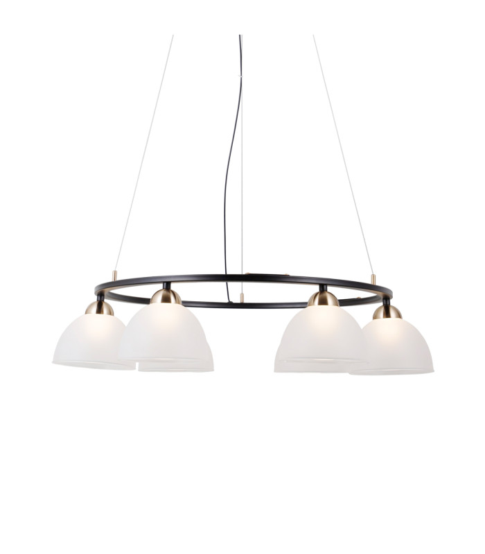 Montiela Multi Arm Pendant Ceiling Light Matt Black Gold 3000K Warm White 6xLED-3