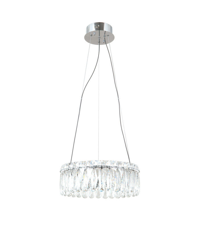 Nosta 39cm Pendant Ceiling Light Chrome 3000K Warm White-1