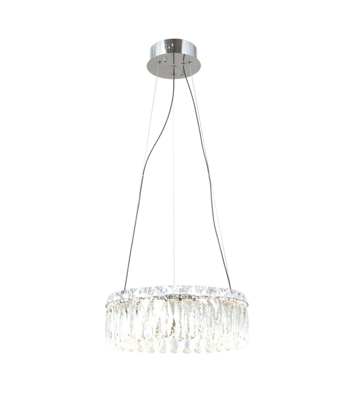 Nosta 39cm Pendant Ceiling Light Chrome 3000K Warm White-2