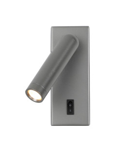 Nova Reading Wall Light Grey 3000K Warm White-1