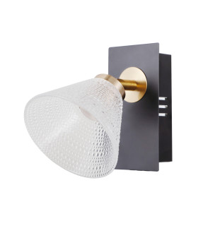 Orella Single Spotlight Matt Black Gold 3000K Warm White-1