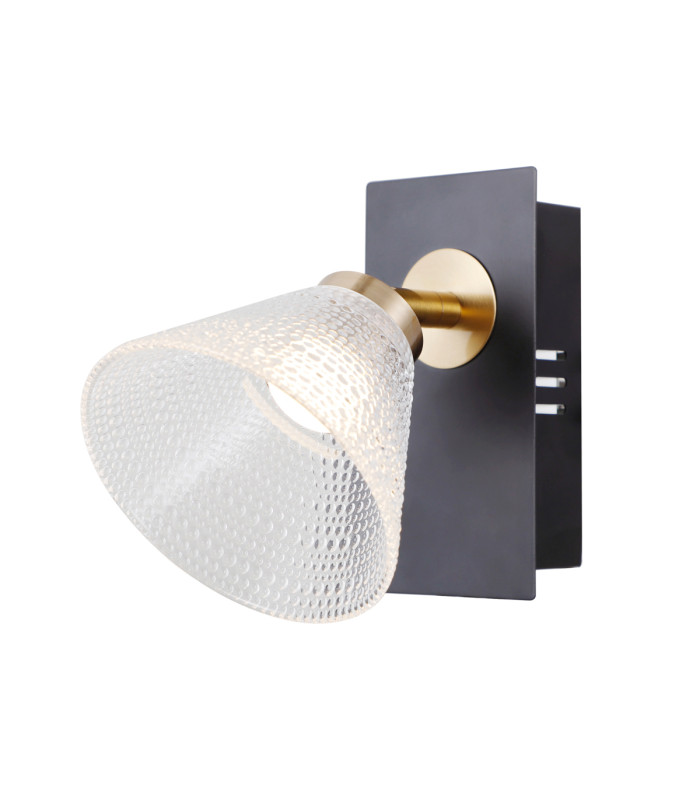 Orella Single Spotlight Matt Black Gold 3000K Warm White-2