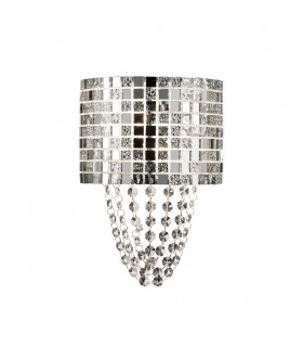 Wall Lamp 2 Light G9 Polished Chrome, Mosaic Glass, Crystal - 1