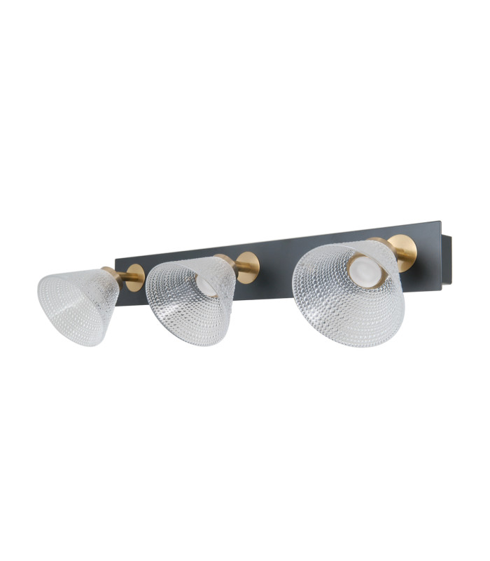 Orella Ceiling Spotlight Bar Matt Black Gold 3000K Warm White 3xLED-1