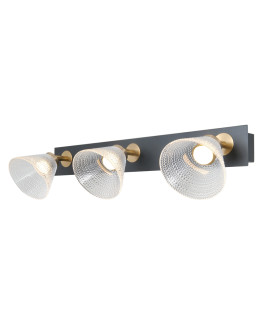 Orella Ceiling Spotlight Bar Matt Black Gold 3000K Warm White 3xLED-2