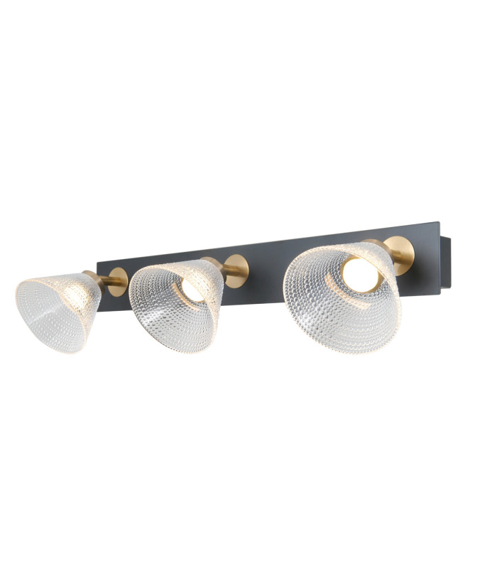 Orella Ceiling Spotlight Bar Matt Black Gold 3000K Warm White 3xLED-2