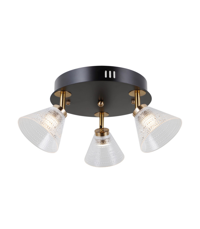 Orella Ceiling Spotlight Clusters Matt Black Gold 3000K Warm White 3xLED-2