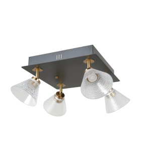 Orella Ceiling Spotlight Clusters Matt Black Gold 3000K Warm White 4xLED-1