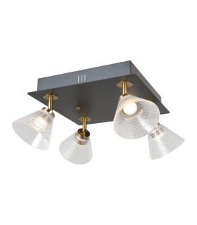 Orella Ceiling Spotlight Clusters Matt Black Gold 3000K Warm White 4xLED-2