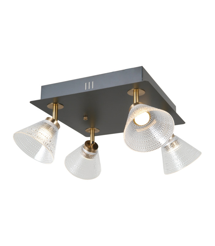Orella Ceiling Spotlight Clusters Matt Black Gold 3000K Warm White 4xLED-2