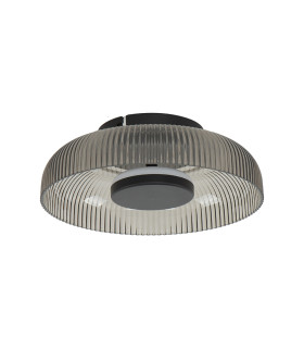 Passo Bowl Semi Flush Ceiling Light Grey Black 3000K Warm White-1