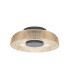 Passo Bowl Semi Flush Ceiling Light Yellow Black 3000K Warm White-1