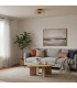 Passo Bowl Semi Flush Ceiling Light Yellow Black 3000K Warm White-5