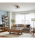 Passo Bowl Semi Flush Ceiling Light Grey Black 3000K Warm White-5