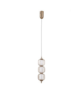 Pedro Slim Pendant Ceiling Light Gold 3000K Warm White 3xLED-1