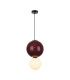 Pieve Globe Pendant Ceiling Light Burgundy Red Purple Matt White 3000K Warm White-1