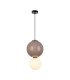 Pieve Globe Pendant Ceiling Light Brown Beige Matt White 3000K Warm White-1