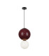Pieve Globe Pendant Ceiling Light Burgundy Red Purple Matt White 3000K Warm White-2