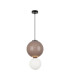 Pieve Globe Pendant Ceiling Light Brown Beige Matt White 3000K Warm White-2