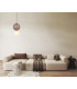 Pieve Globe Pendant Ceiling Light Brown Beige Matt White 3000K Warm White-5