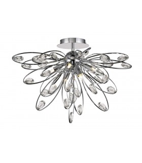 Ceiling 6 Light G9 Polished Chrome, Crystal - 1