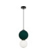 Pieve Slim Pendant Ceiling Light Green Matt White 3000K Warm White-2